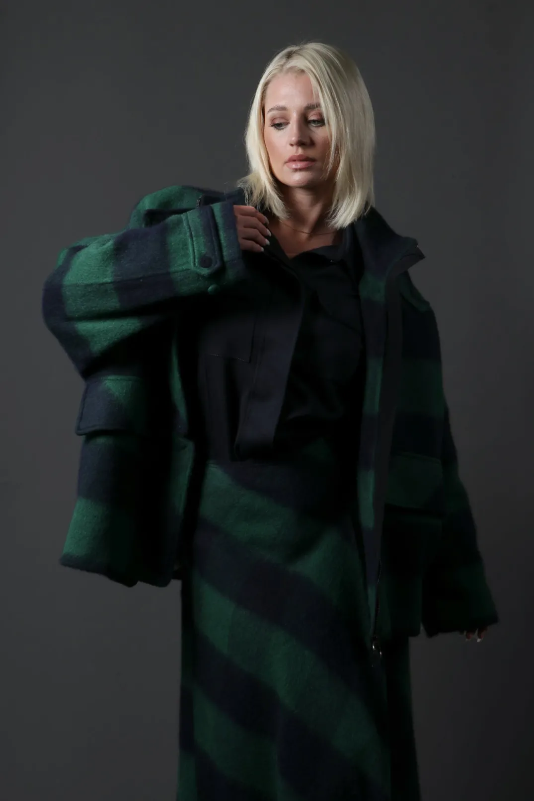 Beatrice B Jackets^Utility Jacket in Anthracite