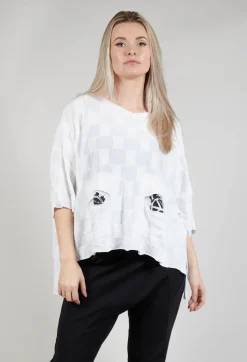 Philomena Christ Jumpers^V Neck Patch Pocket Top in White