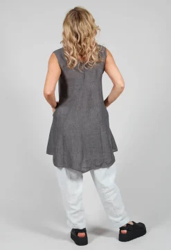 Kedziorek Tops^V Neck Tunic in Grey