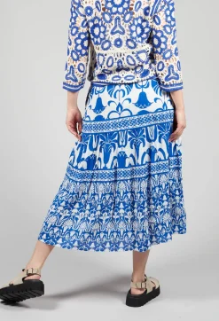 Rene Derhy Skirts^Valencia Skirt in Blue Print