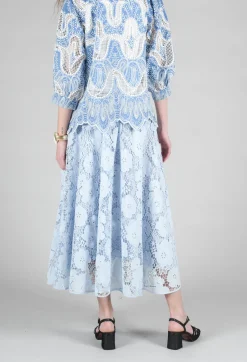 Rene Derhy Skirts^Vanessa Skirt in Bleu and Petr