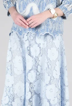 Rene Derhy Skirts^Vanessa Skirt in Bleu and Petr