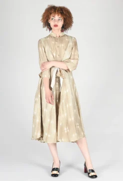Bianco Levrin Dresses^Vanilla Mao Chemisier in Beige and Cream