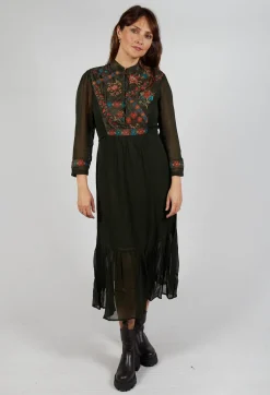 Rene Derhy Dresses^Veda Embroidered Dress Kaki