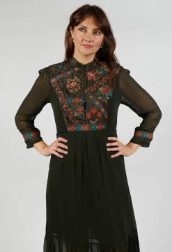 Rene Derhy Dresses^Veda Embroidered Dress Kaki