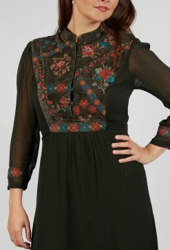 Rene Derhy Dresses^Veda Embroidered Dress Kaki