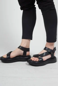 Malloni Sandals^Velcro Strap Sandals in Black