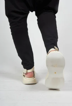 Malloni Sandals^Velcro Strap Sandals in Ecru