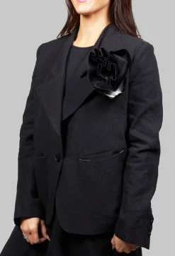 Marc Point Brooches^Velvet Brooch in Black