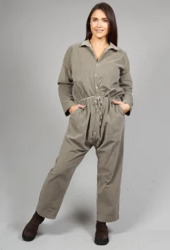ALBUM DI FAMIGLIA Jumpsuits^Velvet Collar Jumpsuit in Marron Glace