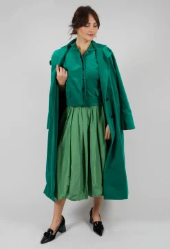 Les Filles d'Ailleurs Tops^Velvet Gillet in Green