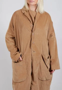 Album Di Famiglia Coats^Velvet Loose Coat In Sugar