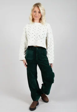 Rene Derhy Trousers^Velvet Pocket Detail Trousers in Vert
