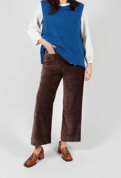 Rene Derhy Trousers^Velvet Pocket Detail Trousers in Marron