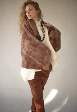 Album Di Famiglia Trousers^Velvet Slim Trousers in Rust