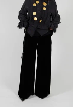 T.ba Co-ords & Suits^Velvet Trousers in Black