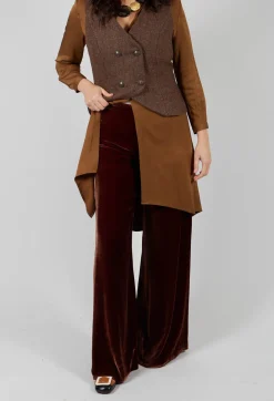T.ba Co-ords & Suits^Velvet Trousers in Copper