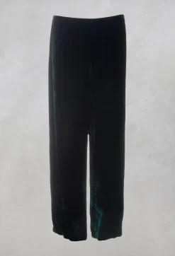 Out of Xile Co-ords & Suits^Velvet Wide Leg Trousers in Emerald