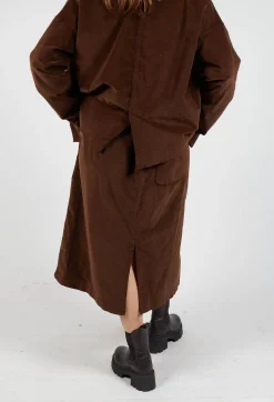 Album Di Famiglia Skirts^Velvet Wrap Skirt in Coffee