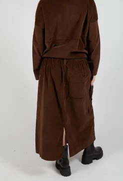 Album Di Famiglia Skirts^Velvet Wrap Skirt in Coffee