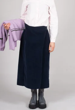 Album Di Famiglia Skirts^Velvet Wrap Skirt in Ink