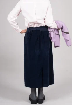 Album Di Famiglia Skirts^Velvet Wrap Skirt in Ink