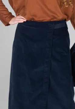 Album Di Famiglia Skirts^Velvet Wrap Skirt in Ink