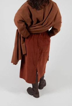 Album Di Famiglia Skirts^Velvet Wrap Skirt in Rust