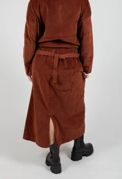 Album Di Famiglia Skirts^Velvet Wrap Skirt in Rust