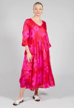Bianco Levrin Dresses^Venus Dress in Red and Fuschia