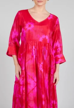 Bianco Levrin Dresses^Venus Dress in Red and Fuschia