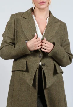 T.ba Coats^Verdi Midi Coat in Tweed