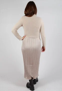 Rene Derhy Dresses^Verlaine Dual Fabric Dress in Beige