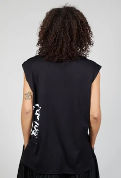 Bread and Butter Tops^Vest Top in Black Print