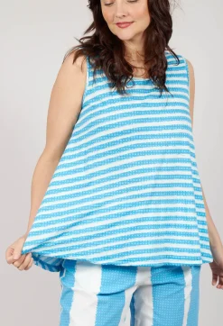 Rundholz Black Label Tops^Vest Top with Drawstring Hem in Malibu Print