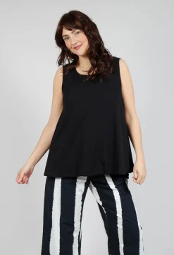 Rundholz Black Label Tops^Vest Top with Drawstring Hem in Black