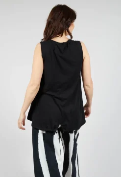 Rundholz Black Label Tops^Vest Top with Drawstring Hem in Black