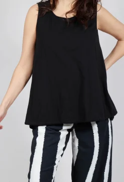 Rundholz Black Label Tops^Vest Top with Drawstring Hem in Black
