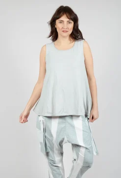 Rundholz Black Label Tops^Vest Top with Drawstring Hem in Grey