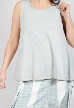 Rundholz Black Label Tops^Vest Top with Drawstring Hem in Grey