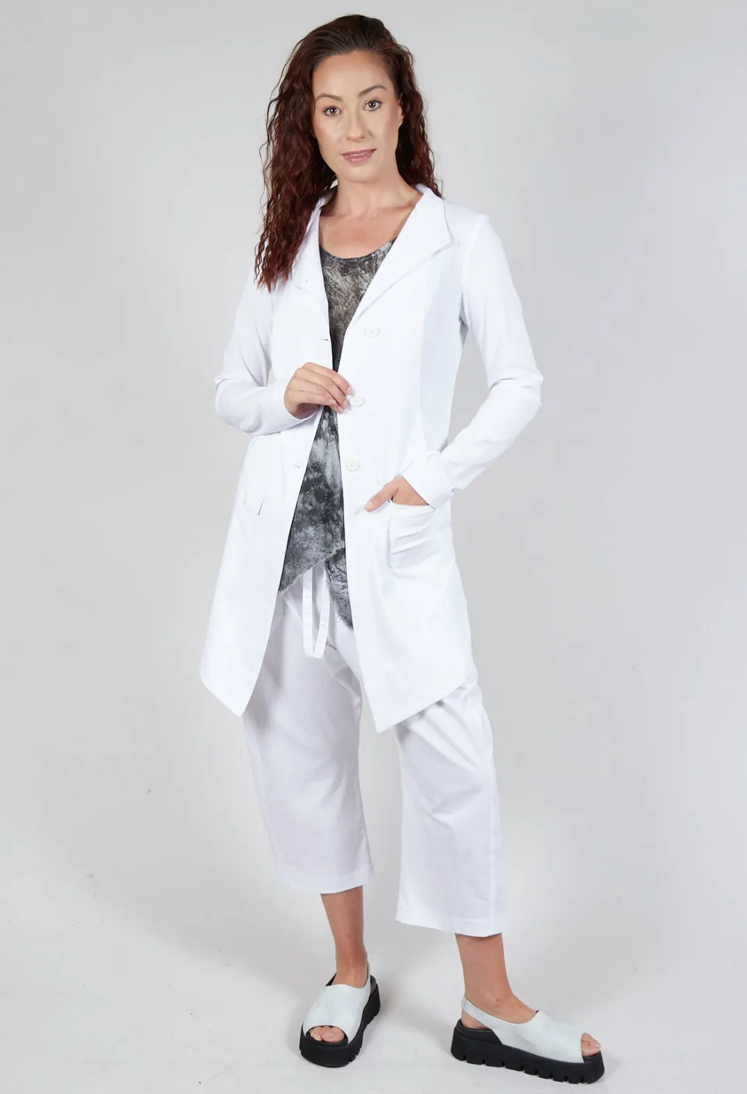 Pal Offner Tops^Vest Top with Raw Edges in Steppe Black