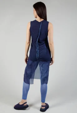 Rundholz Mainline Tops^Vest with Silk Accent in Enzian Cloud