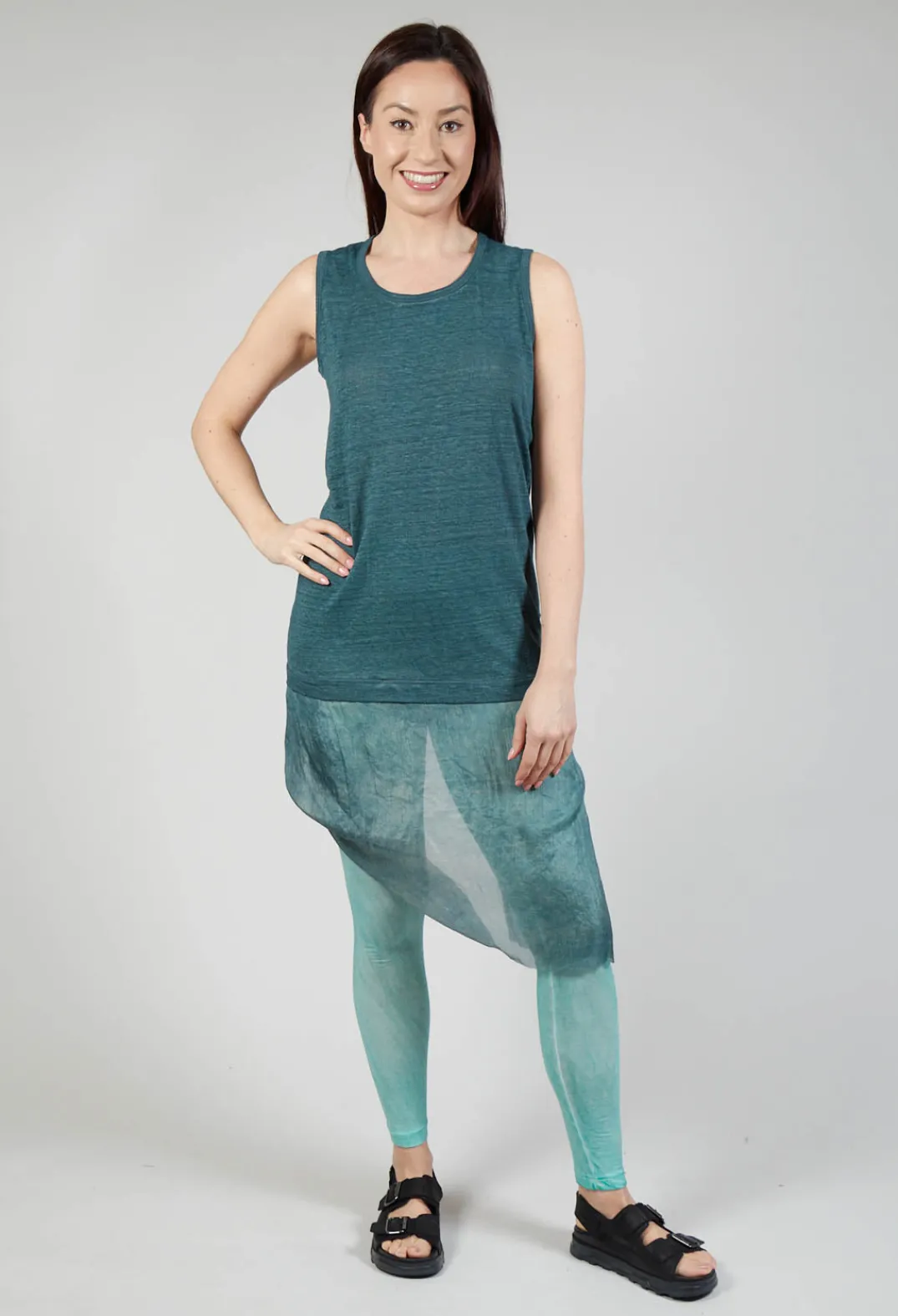 Rundholz Mainline Tops^Vest with Silk Accent in Tulip Cloud
