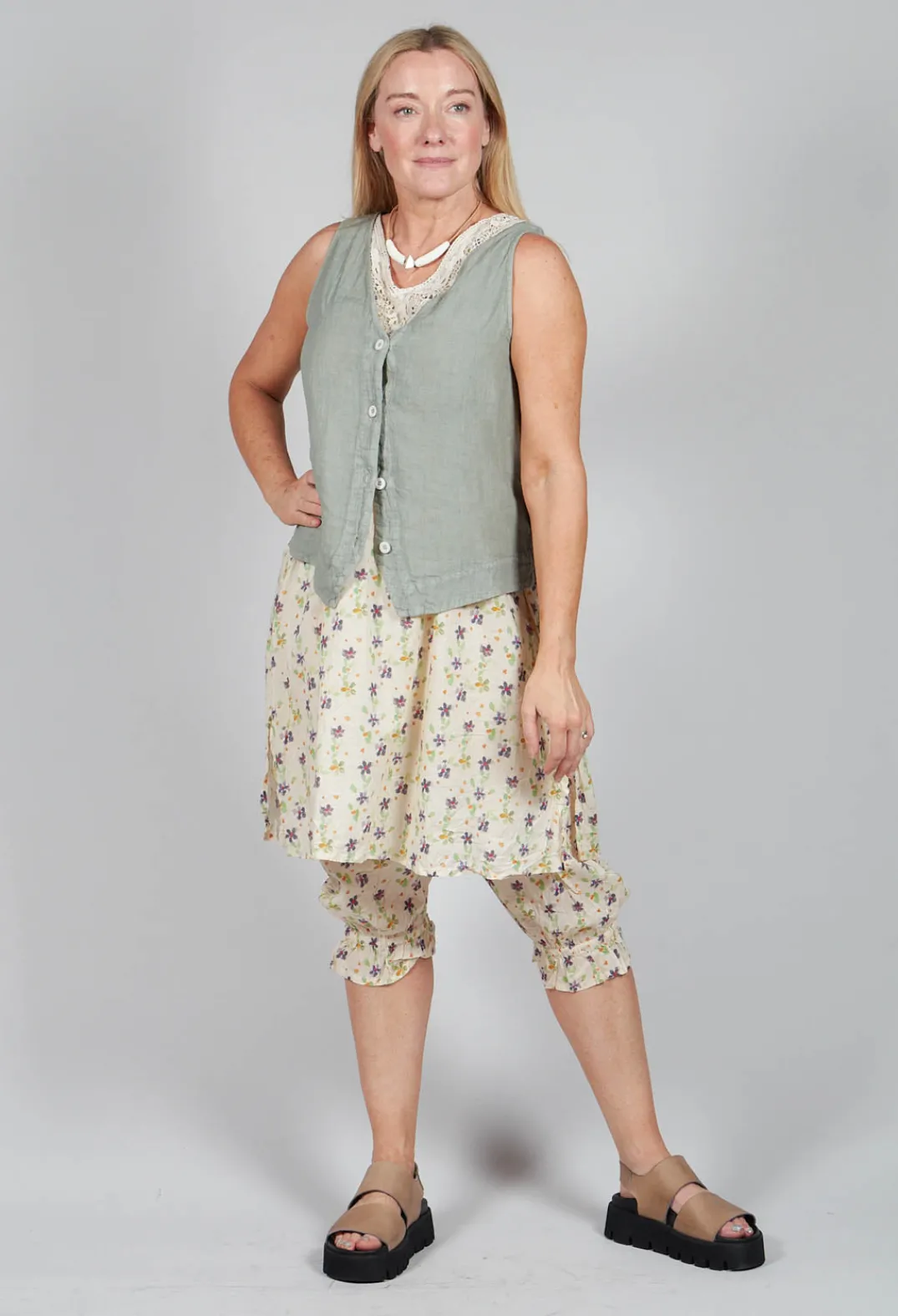 Elemente Clemente Tops^Vest Yune in Eucalyptus