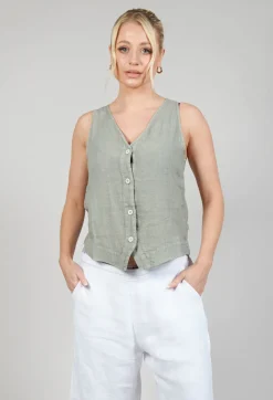 Elemente Clemente Tops^Vest Yune in Eucalyptus