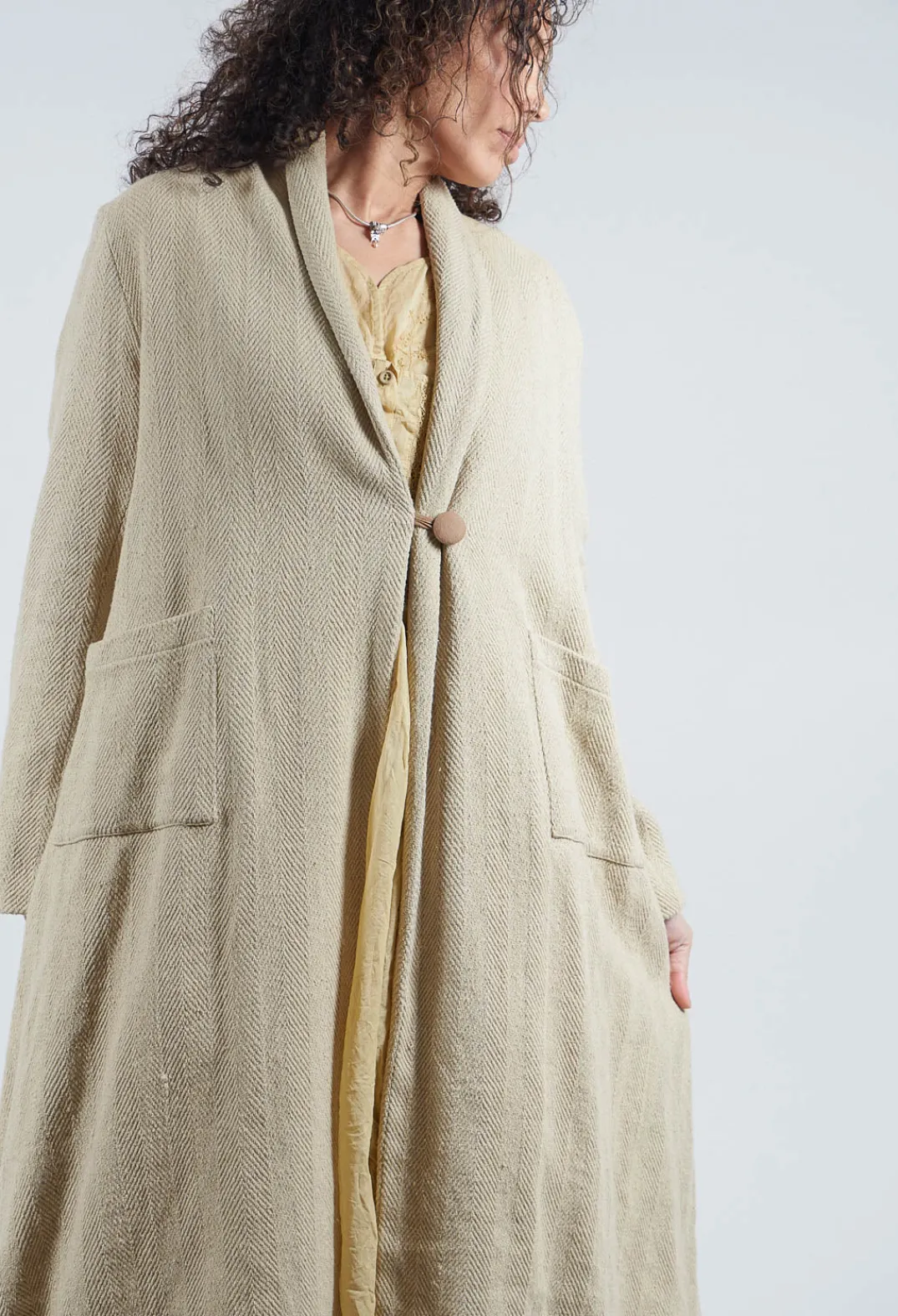 Les Ours Coats^Veste Jeannette Coat in Coton Rustique
