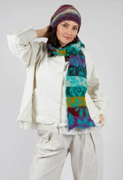 Butapana Scarves^Vibrant Wool Scarf in Turquoise