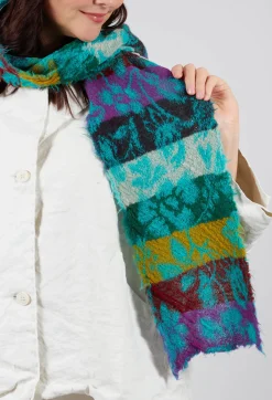 Butapana Scarves^Vibrant Wool Scarf in Turquoise