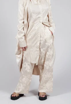 Aleksandr Manamis Trousers^Vielles Fleurs Loose Trousers in Cream