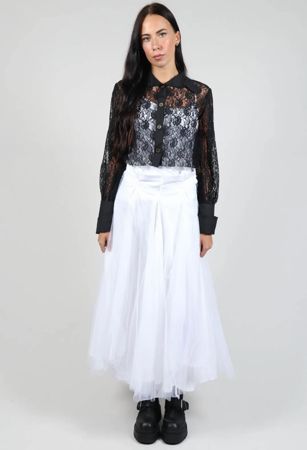 Another Archive Shirts & Blouses^Vintage Lace Crop Shirt